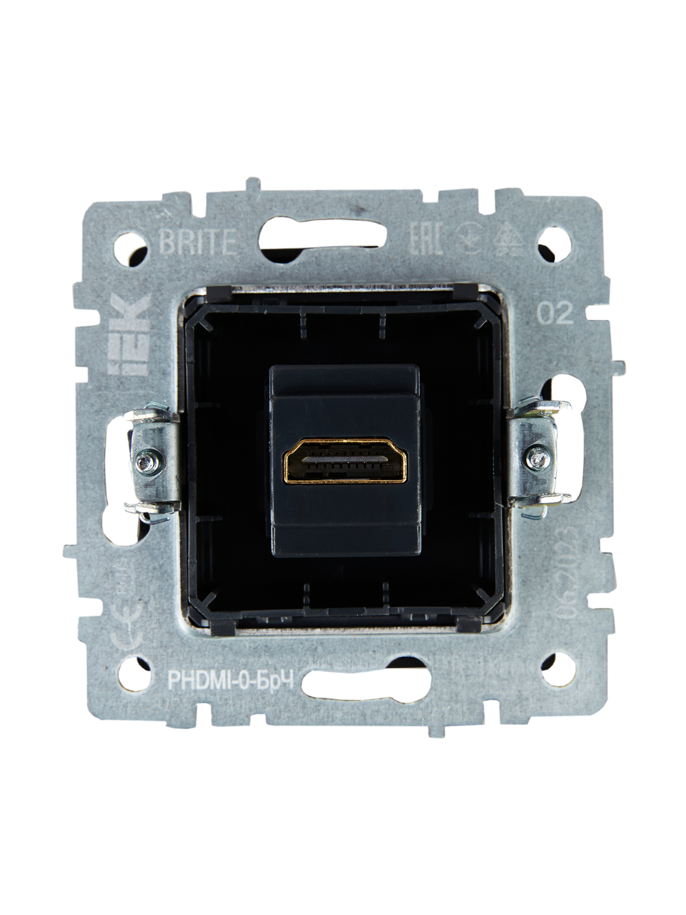BRITE Розетка HDMI РHDMI-0-БрЧ черный IEK
