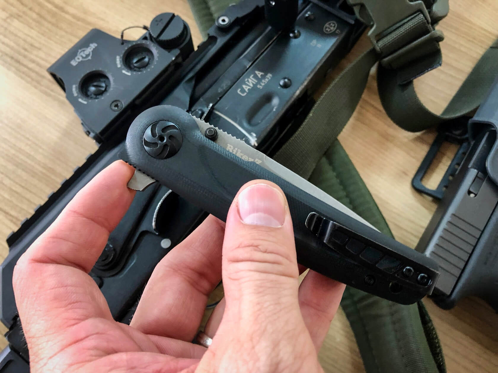 Складной нож Biker Z M390 (Cryo) StoneWash