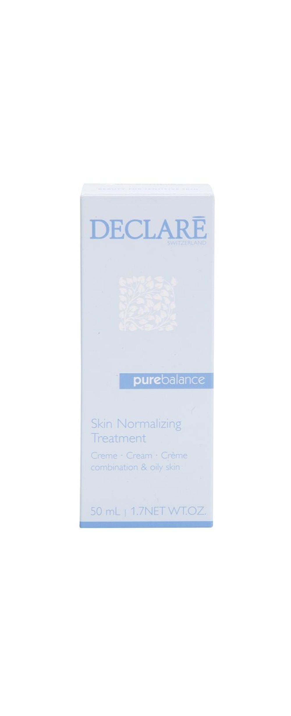 Declare Pure Balance - нормализующий крем уменьшает выделение кожного сала и сужает поры /   50  ml  / GTIN 9007867005323