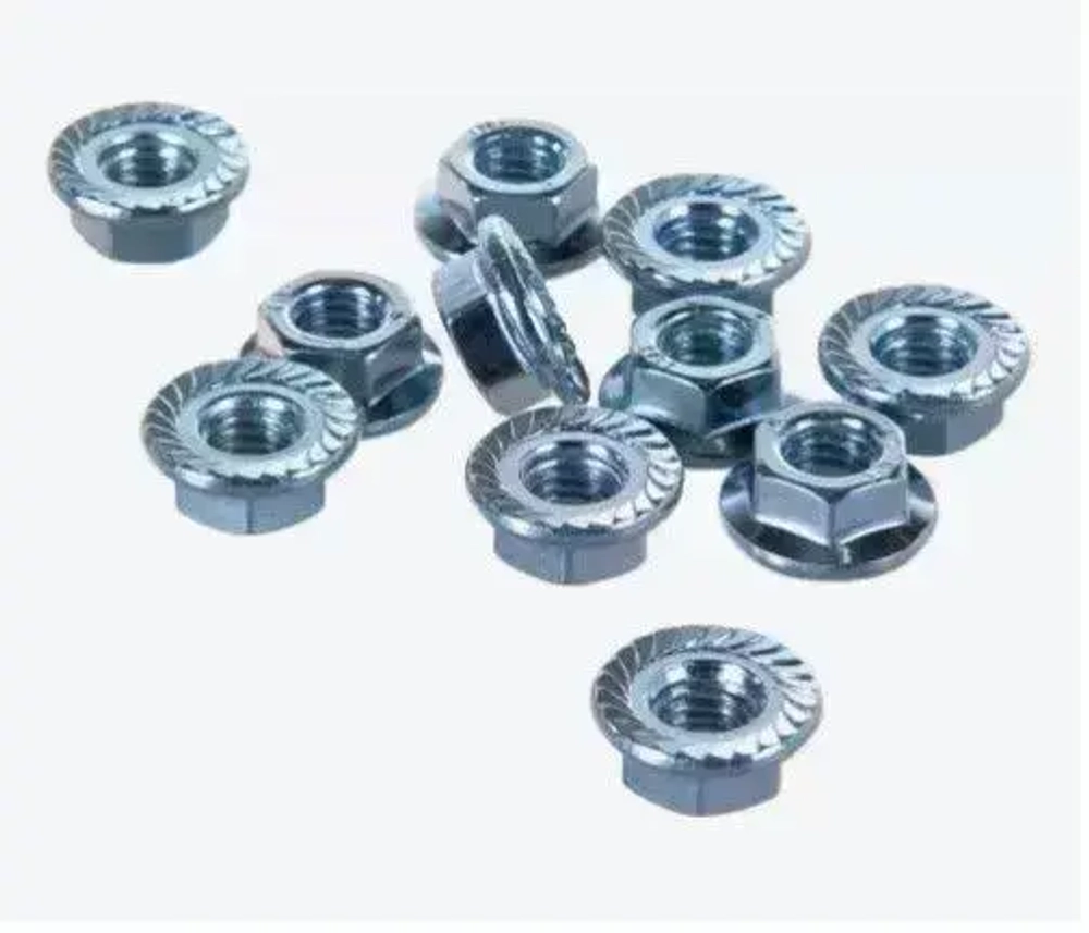 Гайка М8 DIN 6923 с фланцем и насечками шестигранная с зазубринами 50 шт