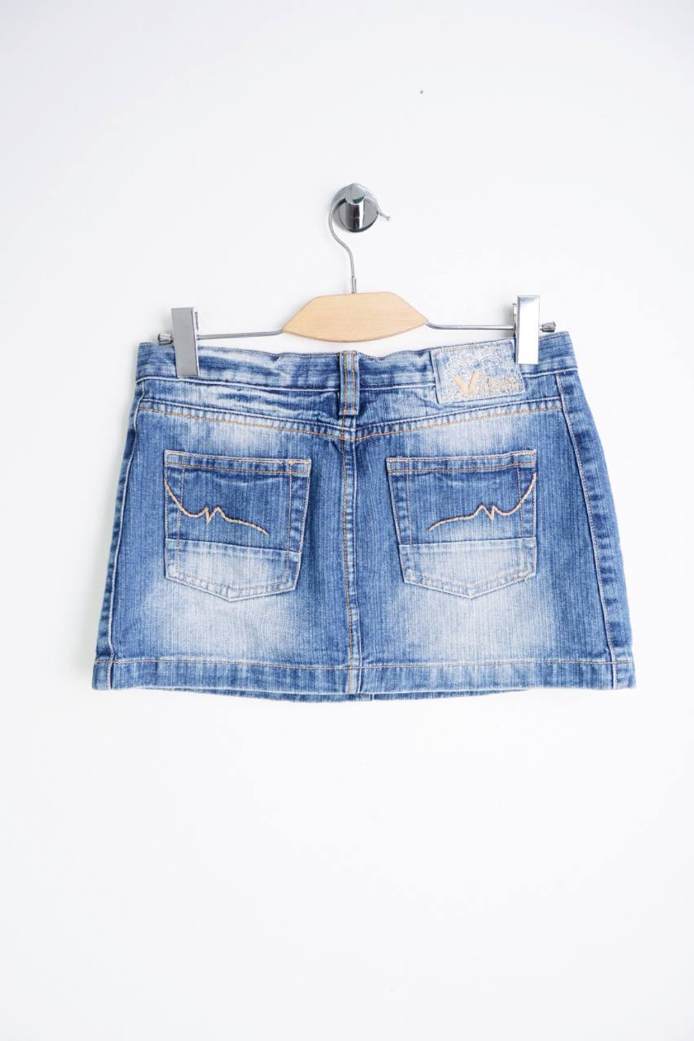 Юбка джинсовая короткая, маркировка S, визуально на 44 размер