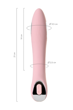 Вибратор с электростимуляцией PHYSICS TESLA G-POINT, силикон, розовый, 21 см