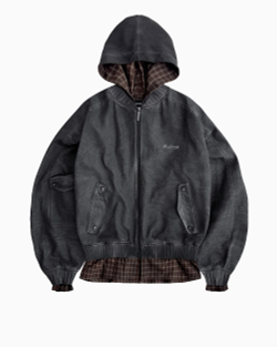 Бомбер с капюшоном двусторонний MADFRENZY Oversized