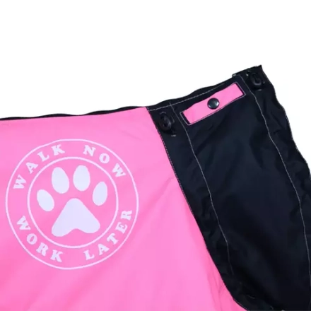 Комбинезон зимний для собаки White Wolf вырез на девочку яркорозовый-черный