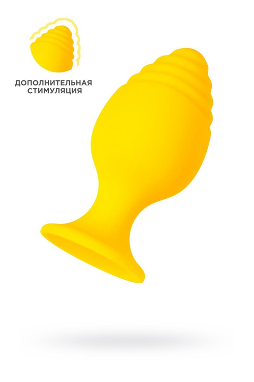 Желтая анальная втулка Riffle - 6 см.