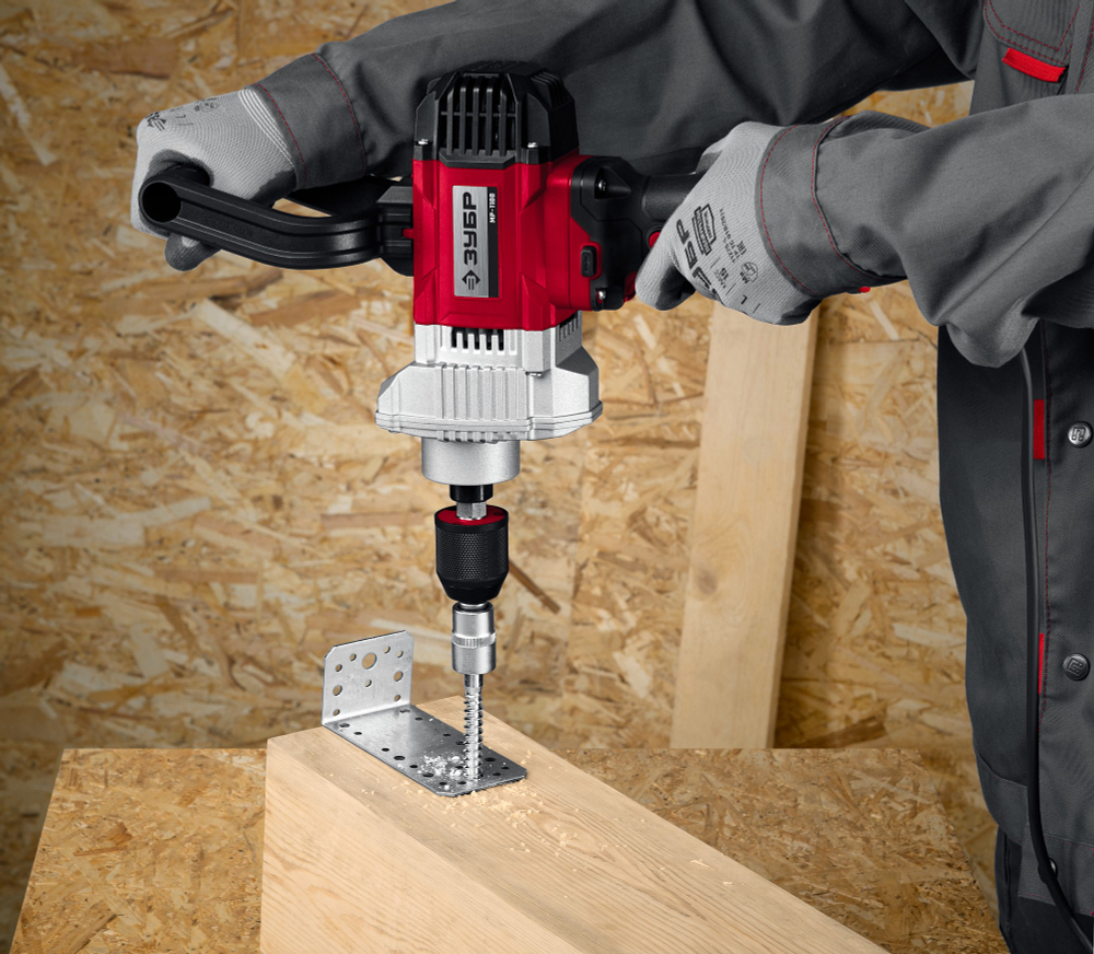 ЗУБР 1100 Вт, М14, строительный миксер (МР-1100)