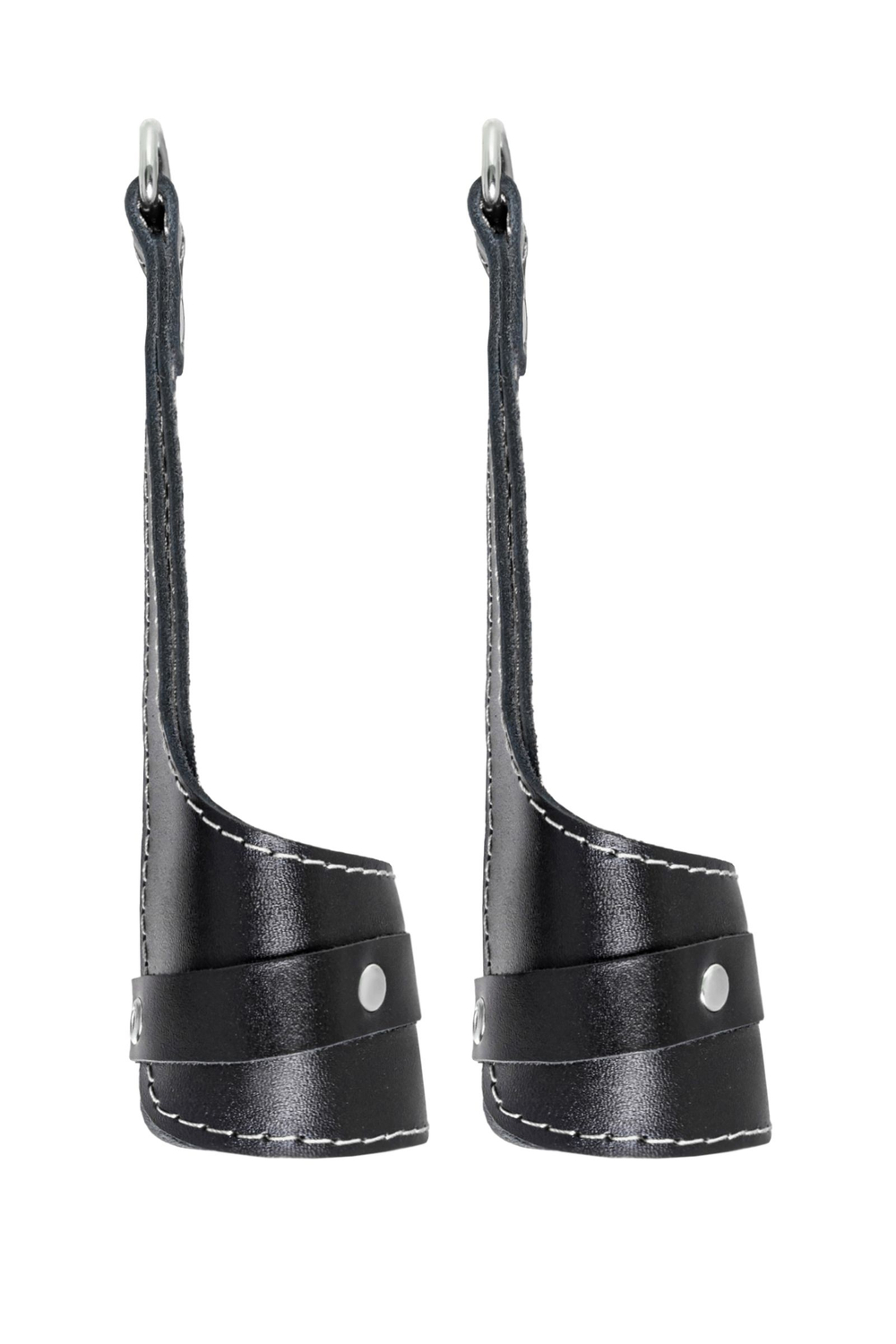 Черные подвесы с белой строчкой