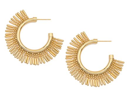 Серьги-кольца 48мм, с подвесками