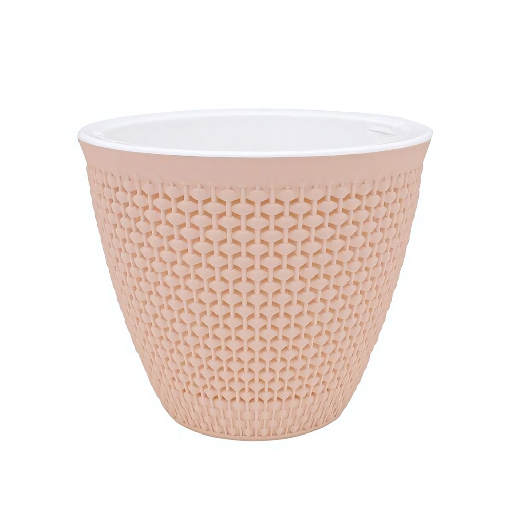 Кашпо "Ротанг" (1,6л.) Цв. Пудровый