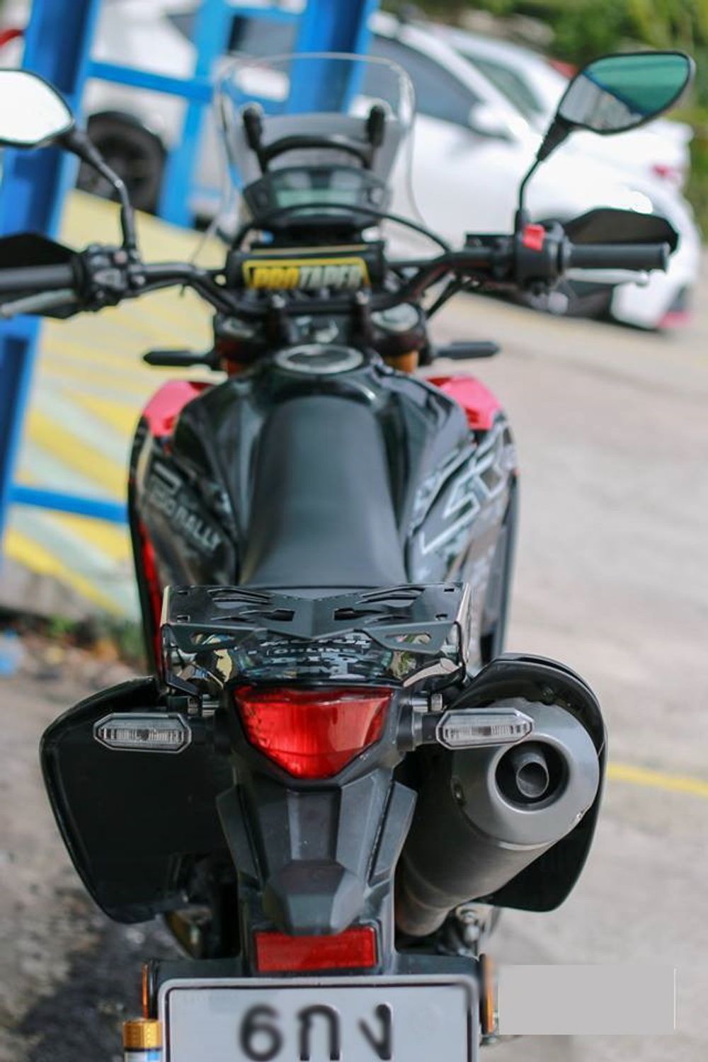 Rear Rack ALUMINIUM for Honda CRF250L-M-Rally (2012-2020). Black