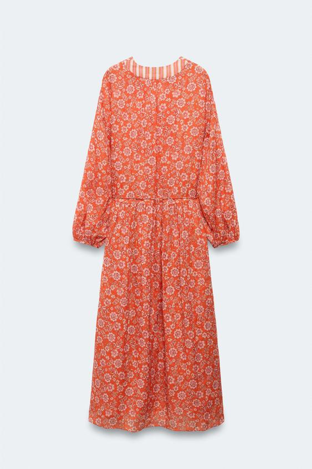 ZARA ПЛАТЬЕ-КАФТАН ИЗ РАМИ - LIMITED EDITION, С ПРИНТОМ