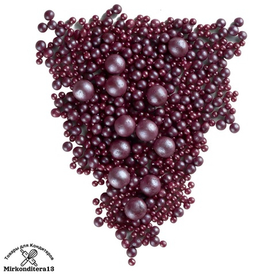Шарики рисовые «Жемчуг фиолетовый перламутр» микс 50 гр