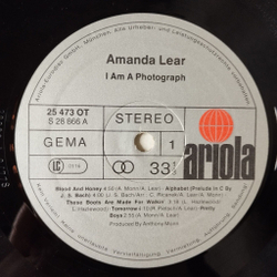 Винтажная виниловая пластинка LP Amanda Lear I Am A Photograph (Germany 1977) Queen Of China-Town