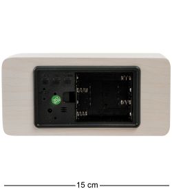 ЯЛ-07-09/15 Часы электронные (белое дерево с красной подсветкой)