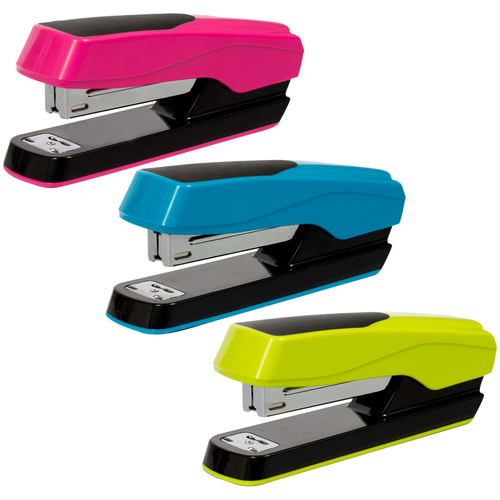 Степлер №24/6, 26/6 Berlingo "Fluent", до 25л., пластиковый корпус, зеленый И