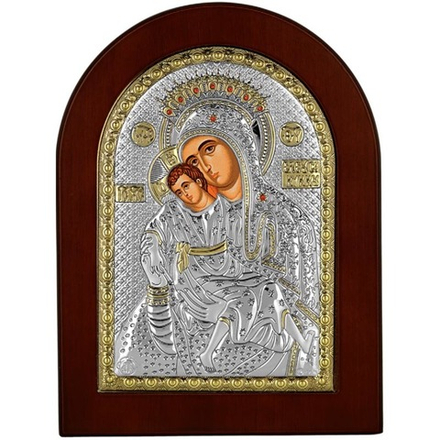 Киккская (Киккотисса) икона Божией Матери в серебряном окладе.