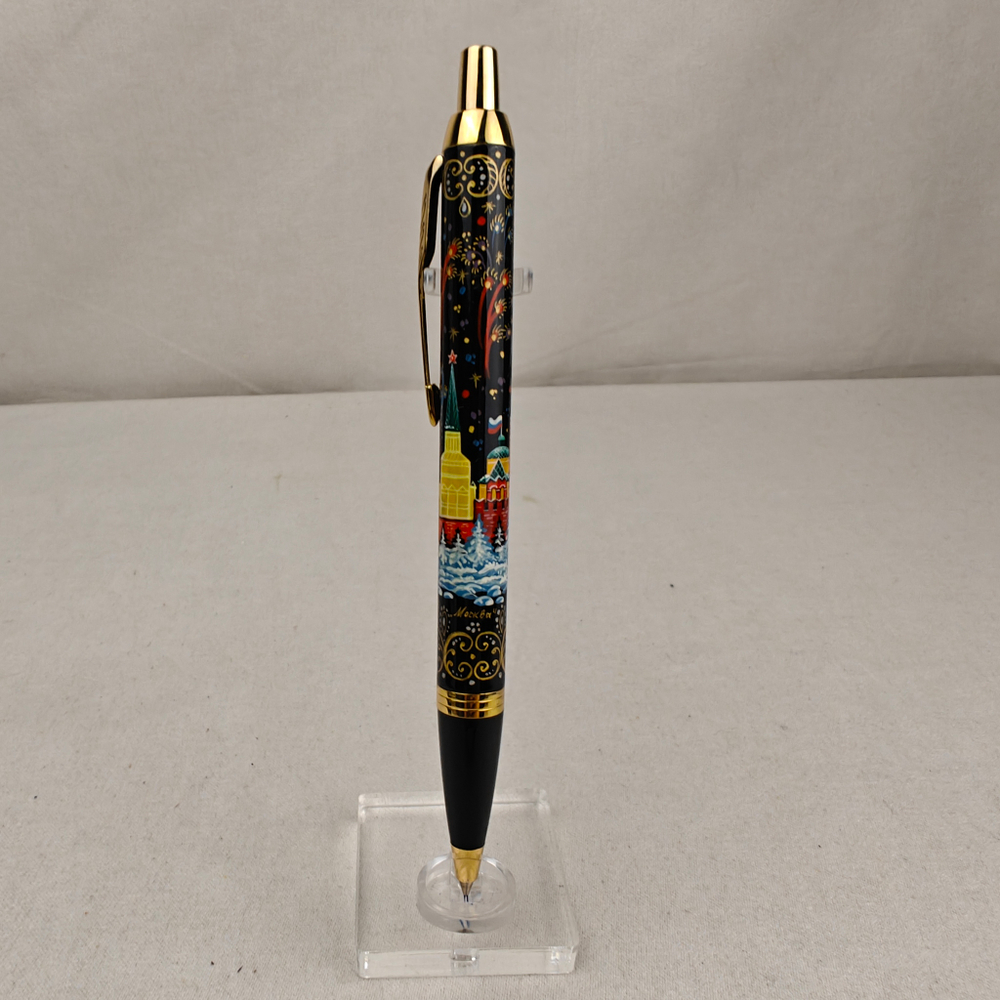 Ручка расписная Паркер "Москва. Кремль" с росписью Палех