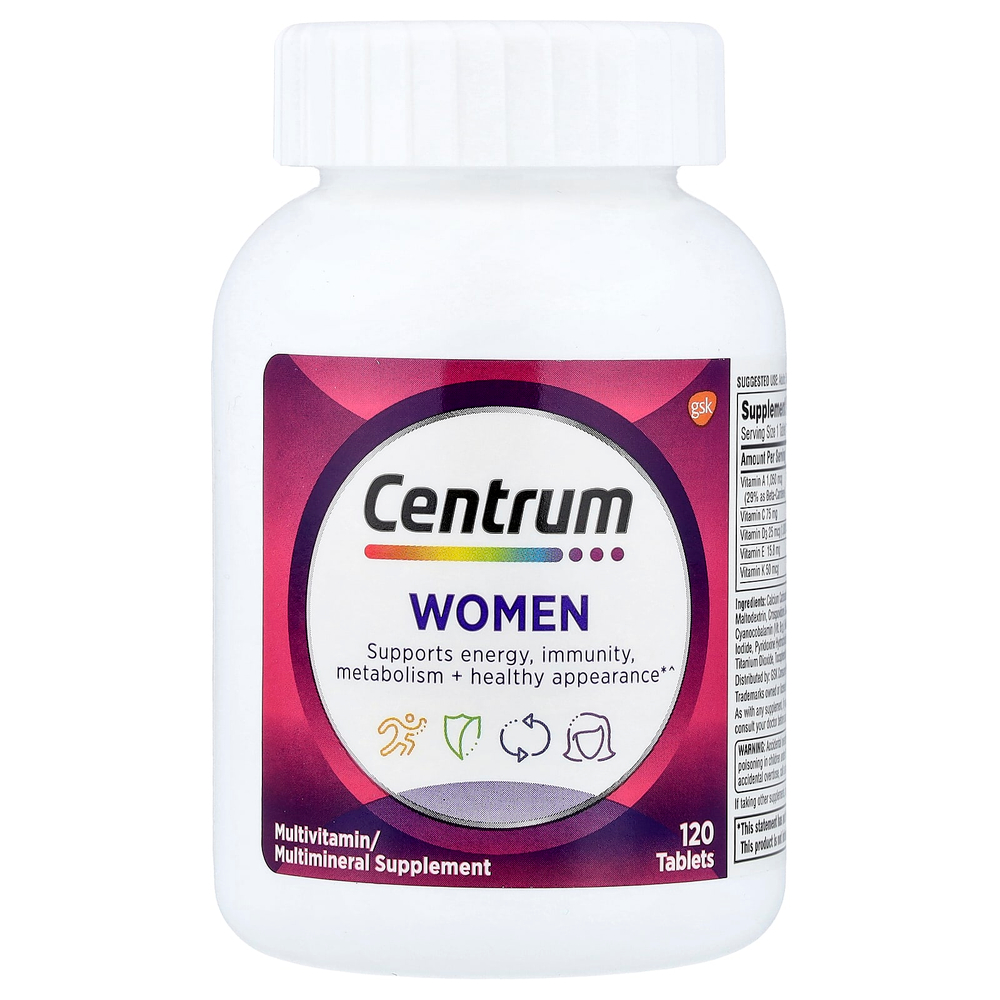 Centrum, Мультивитамины для женщин, 120 таблеток