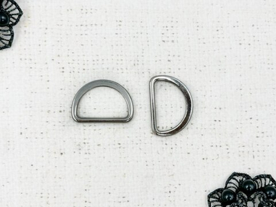 Полукольцо металлическое, ш. 2,5 см, тёмный никель