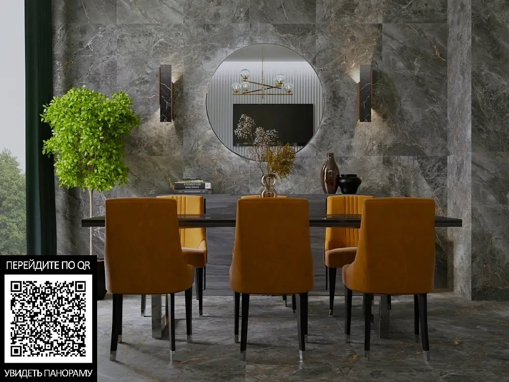 Керамогранит Primavera Black Velvet Carving 60х120 см (CR233)