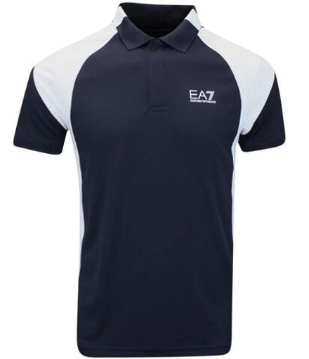 Мужское теннисное поло EA7 Man Jersey - небесный