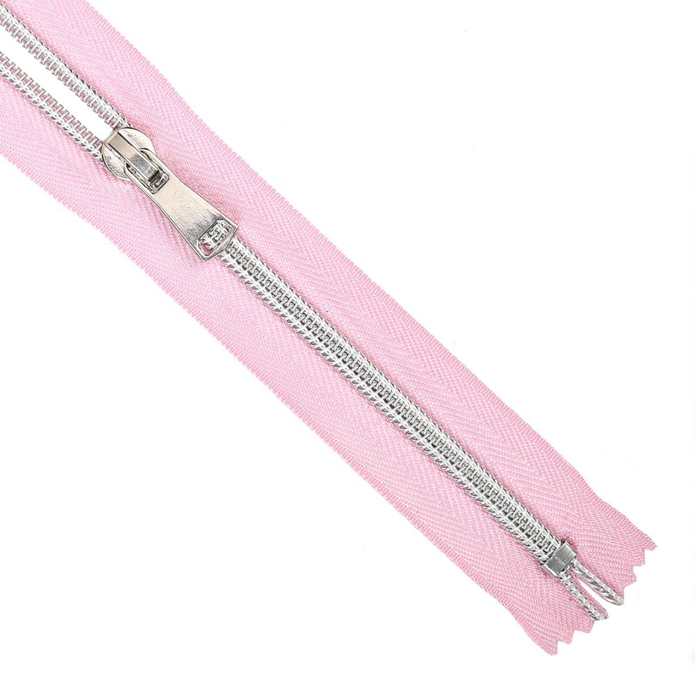 Молния спираль Т5, н/р, L 18 см, розовый