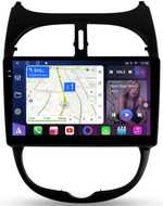 Магнитола для Peugeot 206 1998-2012 - FarCar BM778M монитор 9.5" QLED на Android 14, TS10, 4+32Гб, CarPlay, 4G SIM-слот