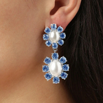 Серьги Dyrberg Kern LINA SS LIGHT SAPPHIRE / CRYSTAL 460505