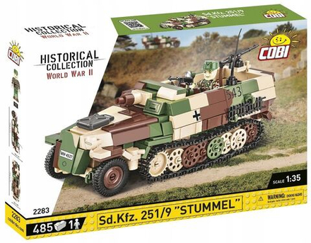 Конструктор пластиковый Cobi SD.KFZ. 251/9 STUMMEL - Бронированный транспортер ШТУММЕЛЬ 485эл. - Коби 2283