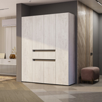 Шкаф 4-х дверный Мрия шк-13 бетон пайн светлый / графит