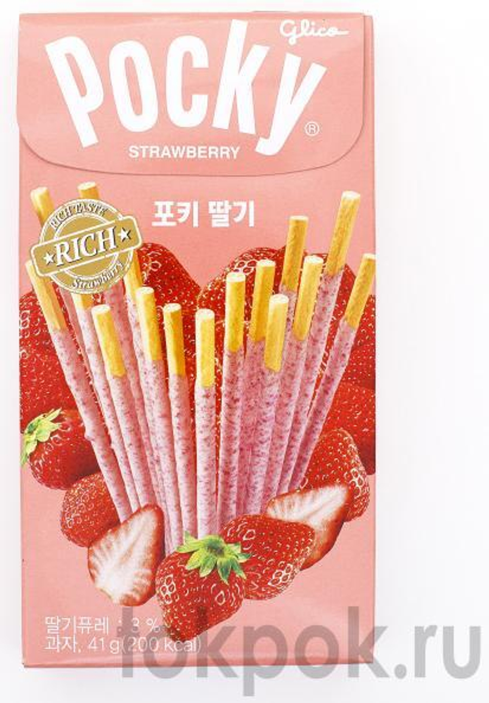 Бисквитные палочки с клубникой Pocky Strawberry, 41 гр