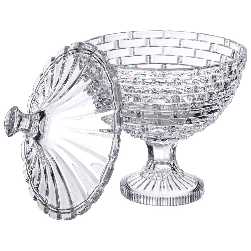 БЛЮДО С КРЫШКОЙ НА НОЖКЕ "SAPHIR" 17,8Х25,3 СМ