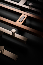 Полотенцесушитель электрический 2-трубы квадратный BRUSHED BRONZE