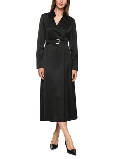 Marc Cain Платье из струящейся ткани с запахом