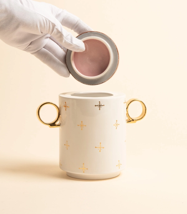 Сахарница — Звезды, белый, 580 мл | Мария Кеслер