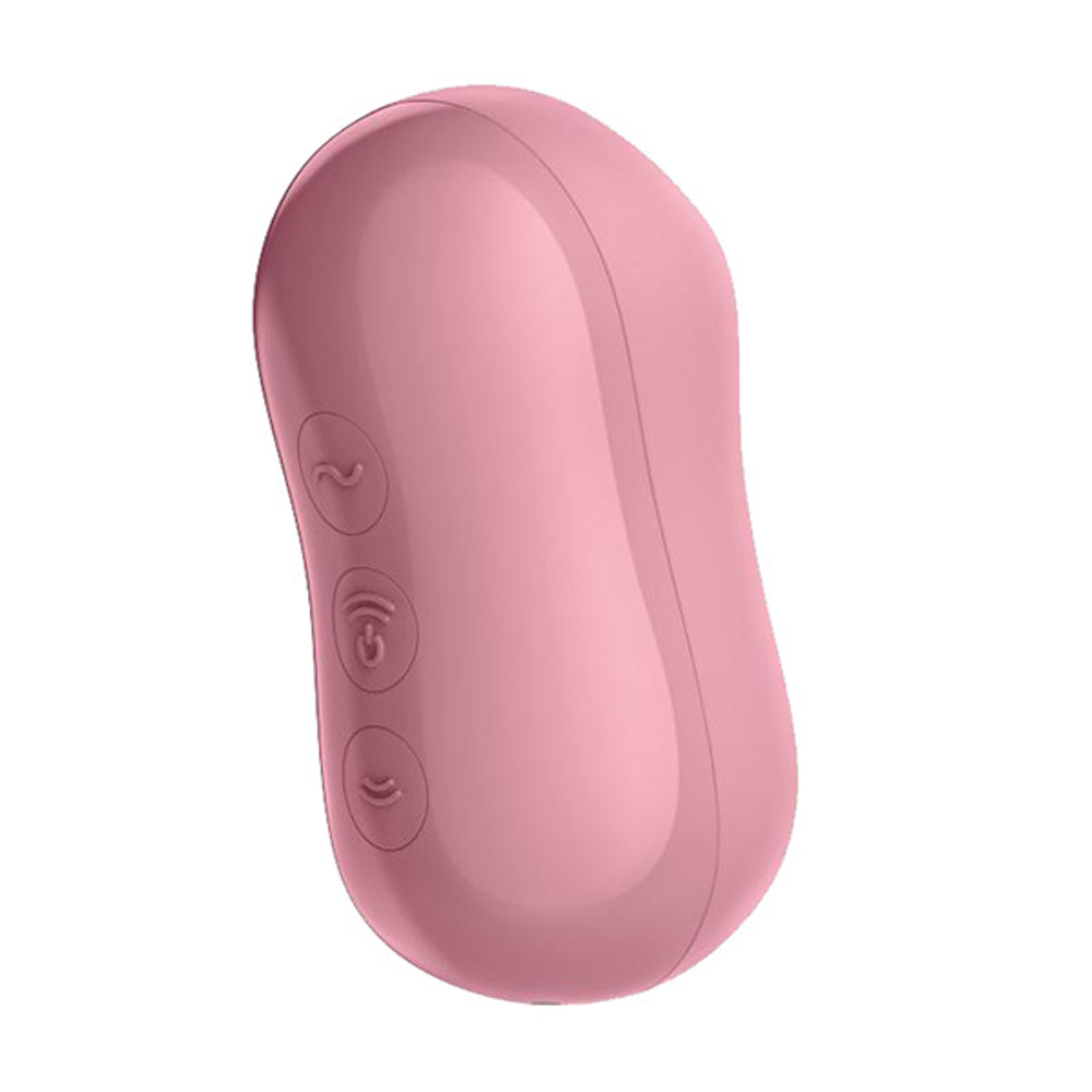 Розовый вакуум-волновой вибростимулятор 8,6см Satisfyer Cotton Candy