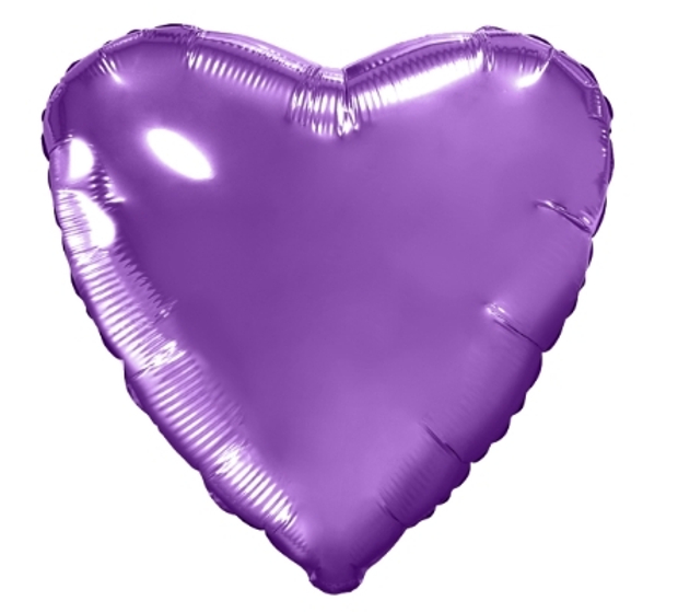 Шар (45см) сердце, фиолетовый