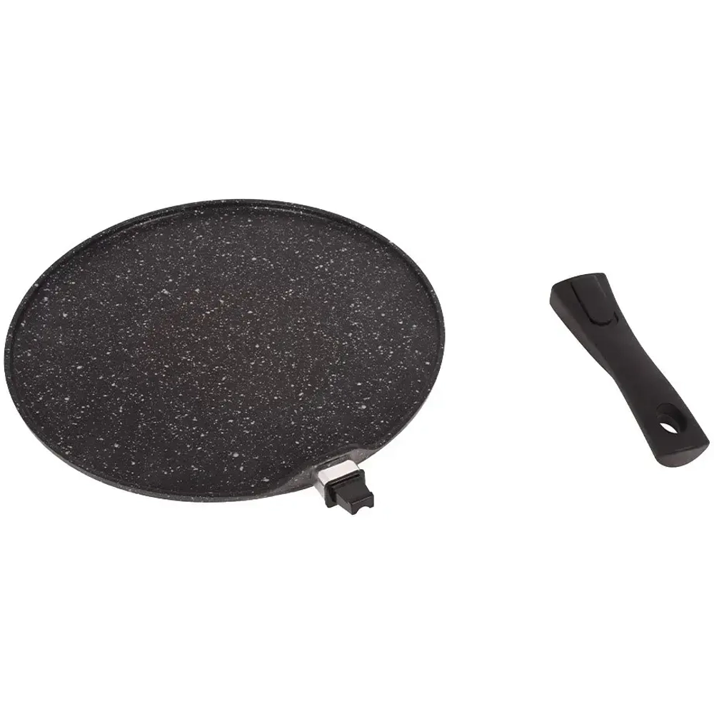 Сковорода-чудушница 32см со съемной ручкой «Мраморная» (темный мрамор) счмт321а