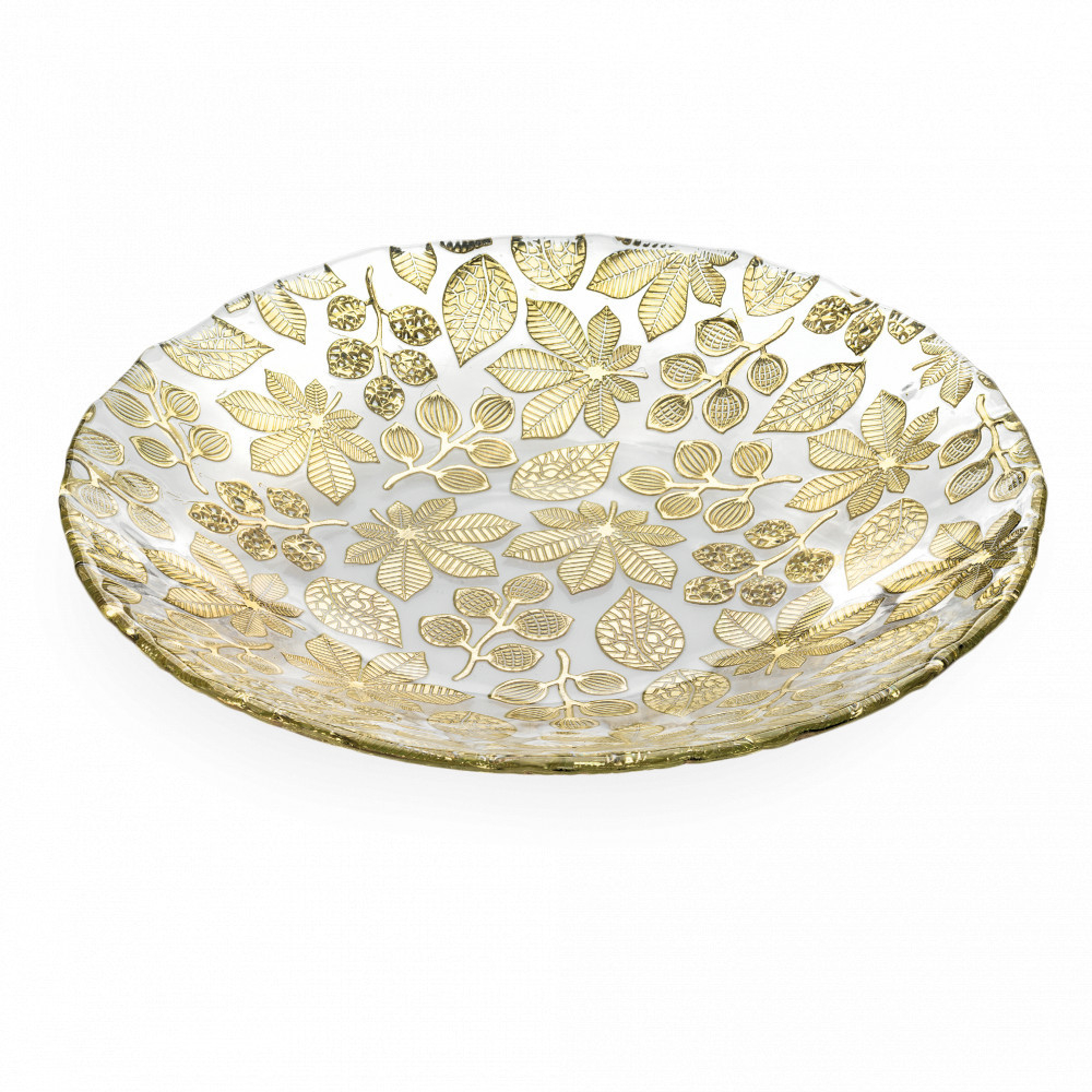 Блюдо глубокое 41см IVV Naturalia золотое