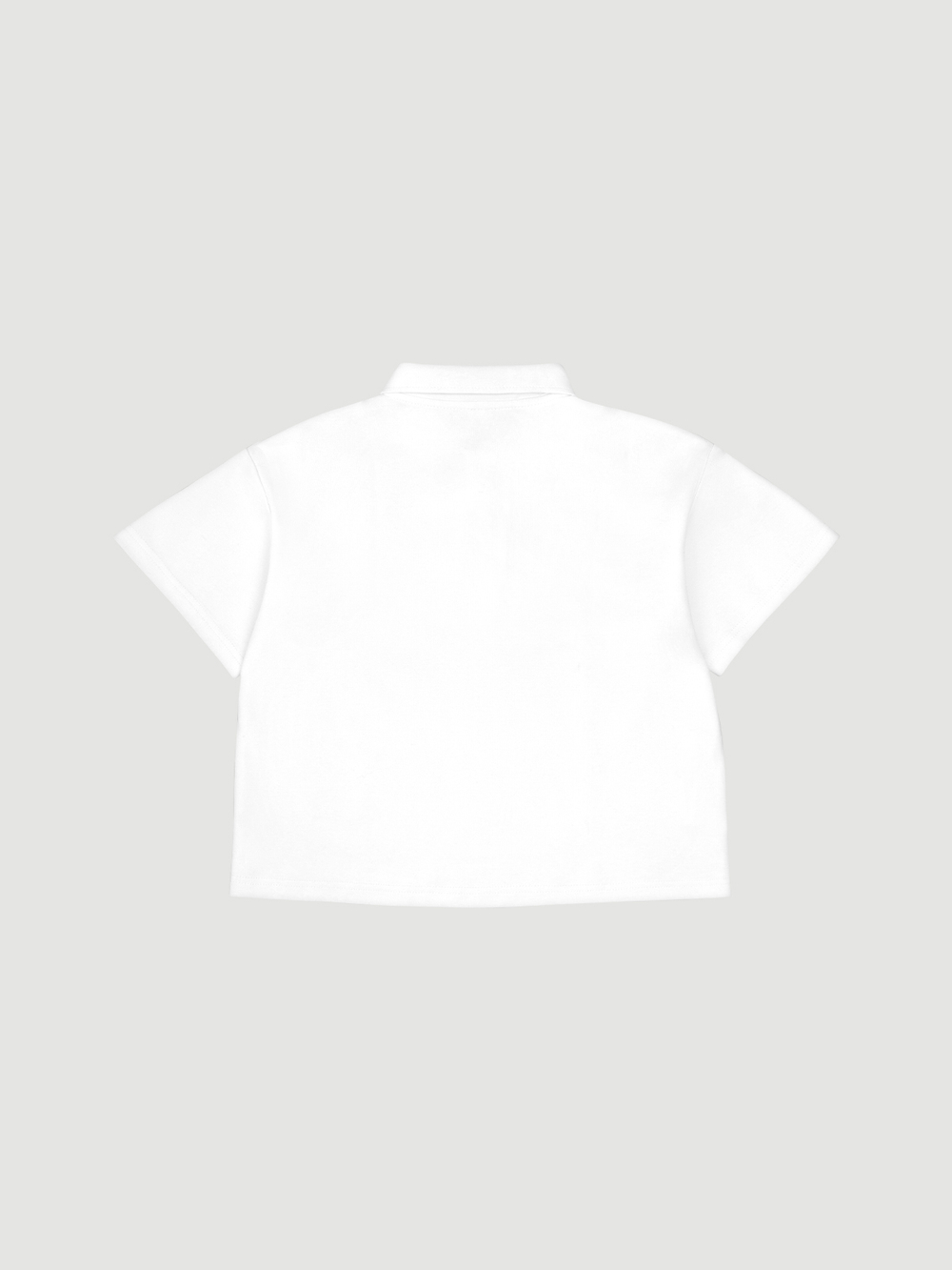 Поло оверсайз с коротким рукавом Mjölk White