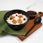 Одноразовый контейнер пластиковый 500 мл черный К-144 ПП