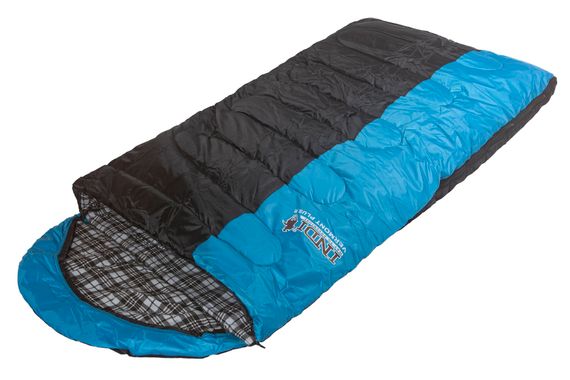 Спальный мешок INDI Vermont Plus L-zip от -15 °C (одеяло с подголовником, фланель, 195+35X85 см)