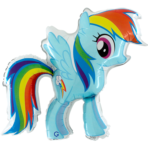 Gr Шар (33''/84 см) Фигура, My Little Pony, Лошадка Радуга, 1 шт.