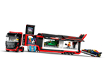 LEGO City 60445 — грузовик F1 с автомобилями RB20 и AMR24, паддок и пит-стоп