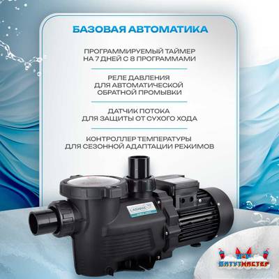 Песочный фильтр для бассейна до 64 м³ с насосом KP556, до 55 кг песка, 8,0 м³/ч, WL-ADG450E