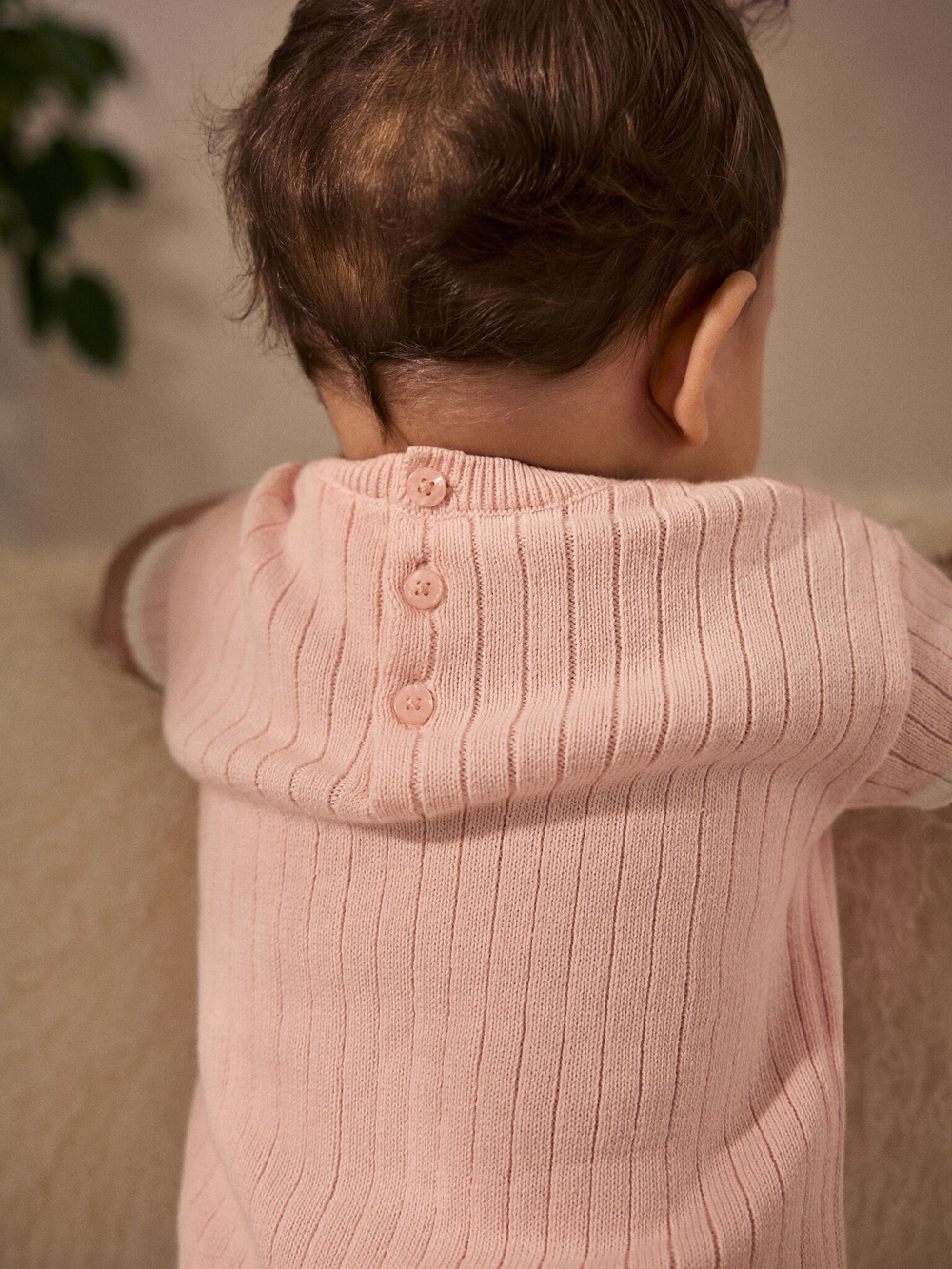 Вязаная футболка и шорты в комплекте для малышей Next AA8-205, Розовый