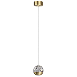 5101/5L L-VISION ODL25 559 латунь/прозрачный/акрил Подвес 2 в 1 LED 5W 4000K 300Лм SONO