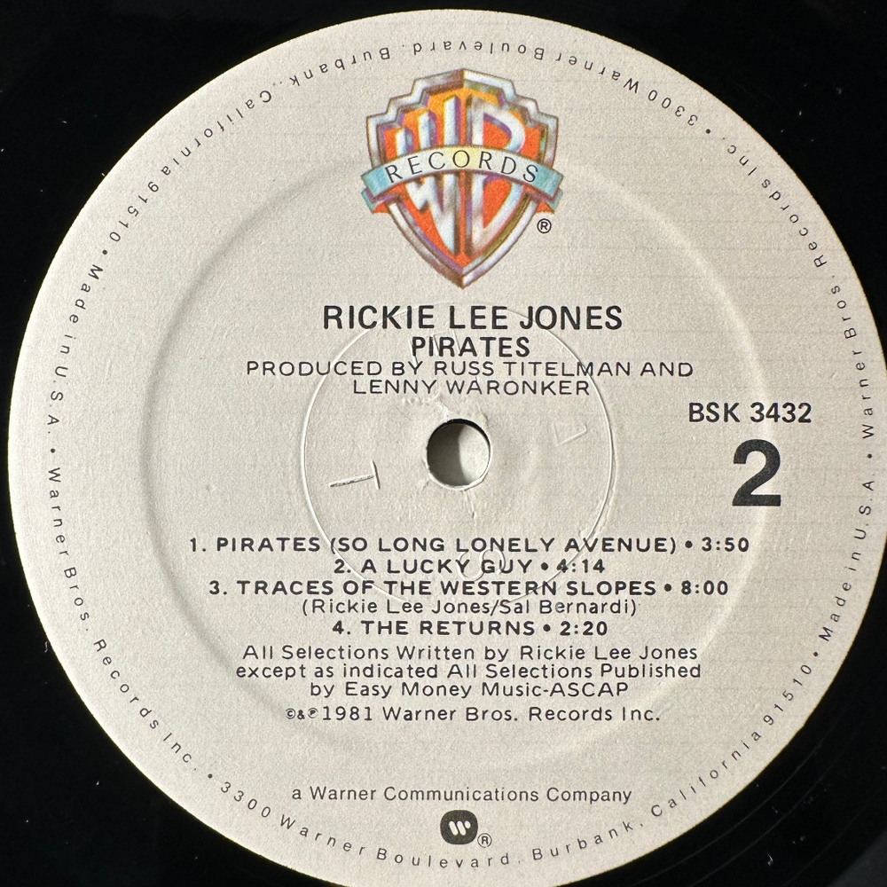 Rickie Lee Jones ‎– Pirates (США 1981г.)