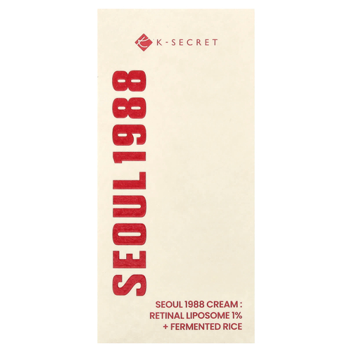 K-Secret, Seoul 1988 Cream, липосомы сетчатки, 1% + ферментированный рис, 50 мл (1,69 жидк. унции)