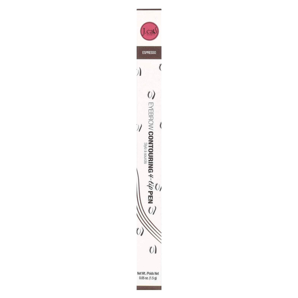 J.Cat Beauty, Ручка для контурирования бровей с 4 кончиками, ETP103 Espresso, 1,5 г (0,05 унции)
